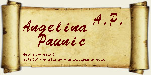 Angelina Paunić vizit kartica